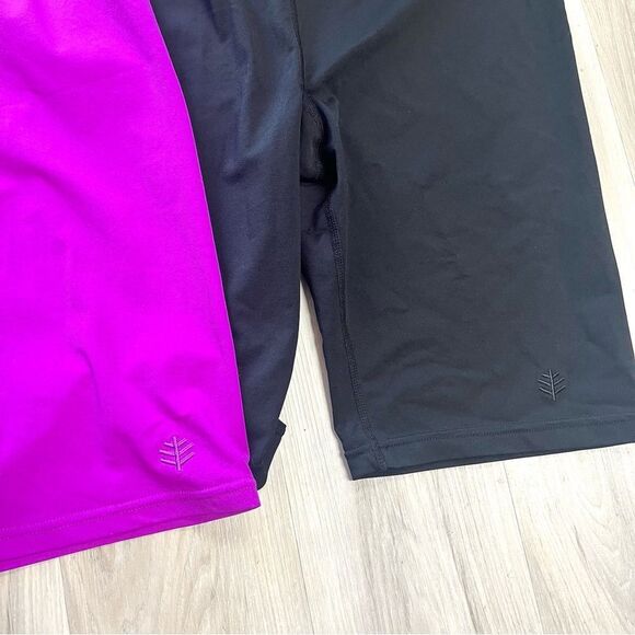 Coolibar Black/Purple UPF 50+ Excellent Uv Protection Swim Shorts in Size XL - Picture 2 of 5